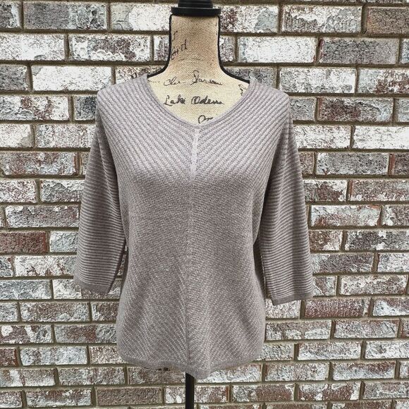 Chicos Touch Of Cashmere Sweater Sz 0 US 4 Quiet Luxury Minimalist Casual Office - Picture 14 of 16